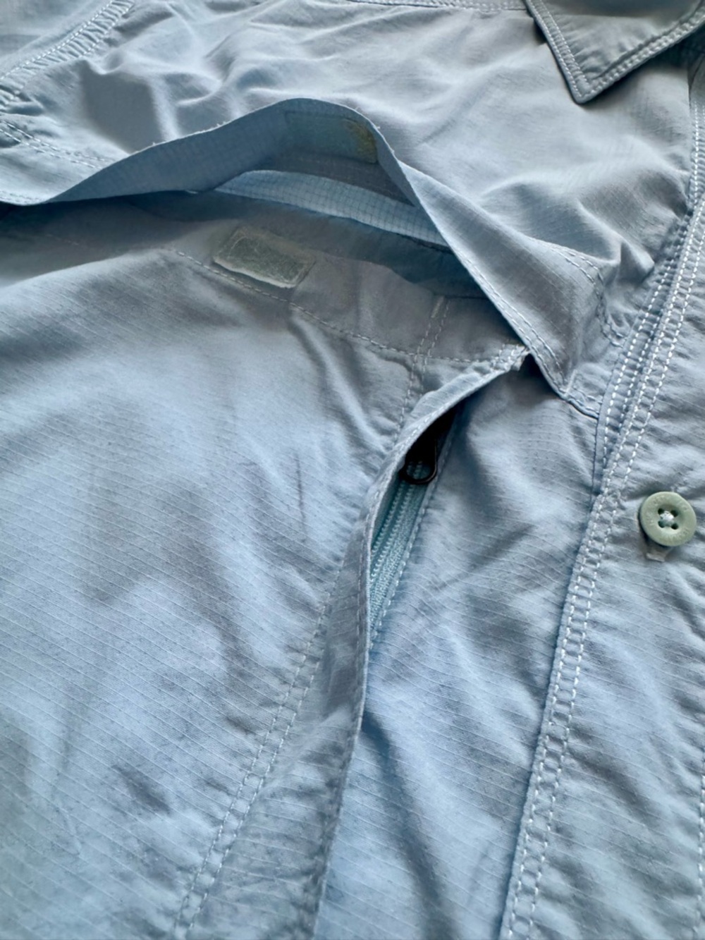 The North Face Light Blue Button-Down Long Sleeve Trail Fishing Shirt Size L - Picture 8 of 16